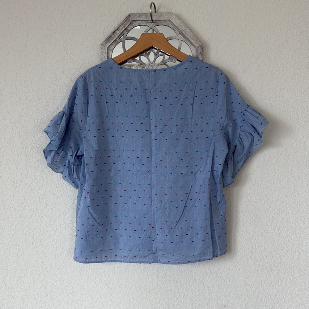 DREW • Embroidered Ruffle Blouse - Picture 6 of 6